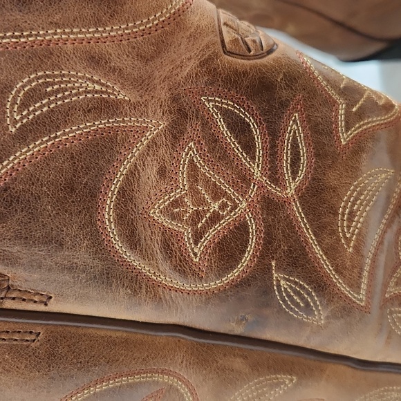 Ariat Heritage R Toe Leather Western Heeled Cowgirl Boots (W Size 8) - Picture 10 of 16